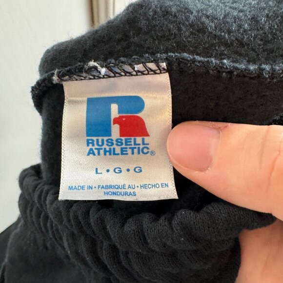 Russell Athletic Black Fleece Sweatpants Men’s Size L — Classic Fit Joggers - Picture 7 of 8